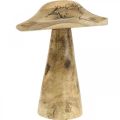Floristik24 Wooden mushroom with pattern wooden decoration mushroom natural, golden Ø12.5cm H15cm
