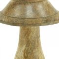 Floristik24 Wooden mushroom with grooves wooden decoration mushroom mango wood natural 11.5×Ø10cm