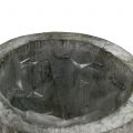 Floristik24 Wooden pot for planting White washed Ø14cm