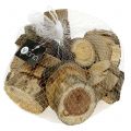 Floristik24 Wooden discs wooden rings natural 500g