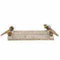 Floristik24 Wooden tray with rope handles 35cm x 20cm H15cm