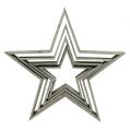 Floristik24 Wooden star set of 4 standing gray 29cm - 61cm