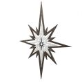 Floristik24 Wooden star to hang gray, white 48cm x 40cm