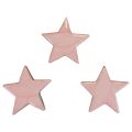 Floristik24 Wooden stars decoration stars Christmas decoration pink gloss Ø5cm 8pcs