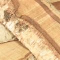 Wooden tray with tree bark birch wood decoration 25×10×2cm 4 pieces | Floristik24.ie