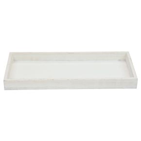 Wooden tray white decorative tray shabby chic wood 35×15×3cm | Floristik24.ie
