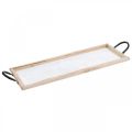 Floristik24 Wooden tray with metal handles, plant bowl, decorative tray natural L50cm