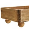 Floristik24 Wooden tray Rectangular decorative tray with feet 34×14×7cm