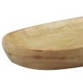 Floristik24 Wooden tray tray oval natural mango wood 28×12×2.5cm