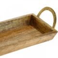 Floristik24 Wooden tray with handles, decorative bowl, mango wood L39.5cm