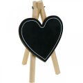 Floristik24 Wooden board, wedding decoration, chalk board heart, decoration Valentine&#39;s Day, decoration board 6pcs