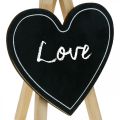 Floristik24 Wooden board, wedding decoration, chalk board heart, decoration Valentine&#39;s Day, decoration board 6pcs