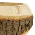 Floristik24 Wooden pot for planting nature Ø14cm