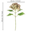 Artificial hydrangea decorative flower with stem, 46cm | Floristik24.ie