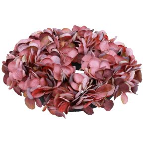 Floristik24 Artificial flowers decoration hydrangea wreath artificial old pink Ø26cm