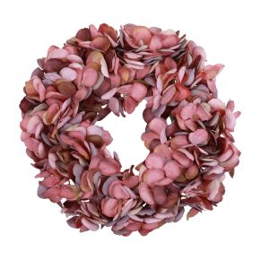 Floristik24 Artificial flowers decoration hydrangea wreath artificial old pink Ø26cm