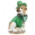 Floristik24 Beagle in Hat St. Patrick&#39;s Day Dog in Suit Garden Decor Hound H24.5cm