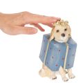 Decorative figurine of a sitting puppy in a gift box, 20cm | Floristik24.ie