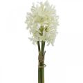 Floristik24 Artificial hyacinth white artificial flower 28cm bundle of 3pcs