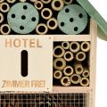 Floristik24 Insect Hotel Wooden Insect House Green Natural 26.5x9x31cm