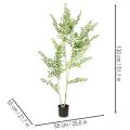 Artificial plant in a pot, 130 cm tall, green, decorative | Floristik24.ie