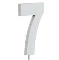 Floristik24 Anniversary number &quot;7&quot; on the stick white L27cm 10pcs