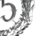 Floristik24 Anniversary number 25 in silver Ø40cm