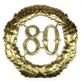 Floristik24 Anniversary number 80 in gold Ø40cm