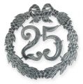 Anniversary number 25 in silver