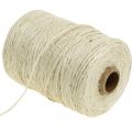 Floristik24 Jute cord white, DIY, natural decorative yarn, decorative cord Ø2mm L200m