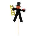 Floristik24 Chimney sweep with mushroom and ladder on wooden stick 8cm 24pcs