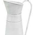 Floristik24 Decorative jug metal metal jug rustic white Ø16.5cm H 41cm