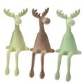 Floristik24 Moose Shelf Sitter Christmas Green brown mint 31cm 3pcs