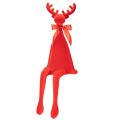 Floristik24 Decorative moose figurine, flocked shelf sitter with bow, 80cm