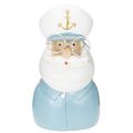 Captain figurine, maritime decoration with glasses and hat, 16cm | Floristik24.ie