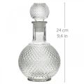 Floristik24 Whiskey carafe with lid glass carafe H24cm