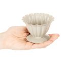 Bowl, goblet, flower calyx, cream-colored decoration, 9cm | Floristik24.ie