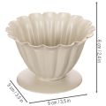 Bowl, goblet, flower calyx, cream-colored decoration, 9cm | Floristik24.ie