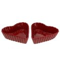 Floristik24 Ceramic heart bowl 18cm red 2pcs