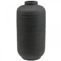 Floristik24 Ceramic Vase Black Decorative Vases Large Ø18.5cm H40cm