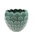Floristik24 Ceramic Flower Pot Vintage Green Crackle Glaze Ø15cm H13cm