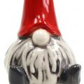 Floristik24 Ceramic figure gnome 8.5cm red, white 1p