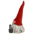 Floristik24 Ceramic figure gnome 8.5cm red, white 1p
