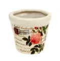 Floristik24 Ceramic pot with roses Ø8.5cm H7.5cm