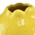 Floristik24 Ceramic Vase Yellow Lemon Decoration Mediterranean Ø12cm H14,5cm