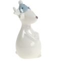 Floristik24 Ceramic figure reindeer 11cm, 12cm white 2pcs