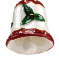 Floristik24 Ceramic bell for hanging 5cm colored 3pcs