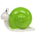 Floristik24 Ceramic snail 12cm green 4pcs