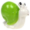 Floristik24 Ceramic snail 12cm green 4pcs