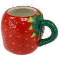 Floristik24 Ceramic cup strawberry for planting 10cm Ø6.5cm